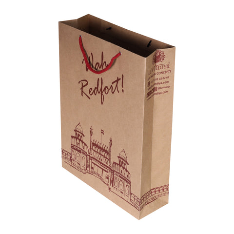 Brown paper bag with handles in bulk